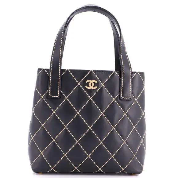 Chanel Surpique Tote Quilted Leather #248475C16B - Picture 1 of 7